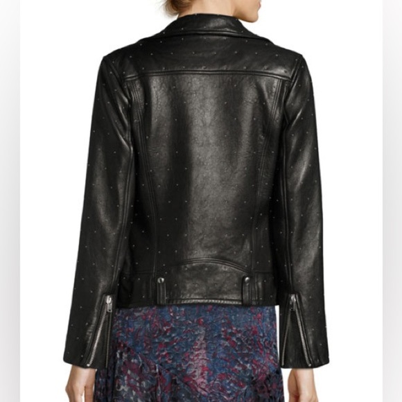 IRO Vamy Studded Leather Biker Jacket - Picture 2 of 15